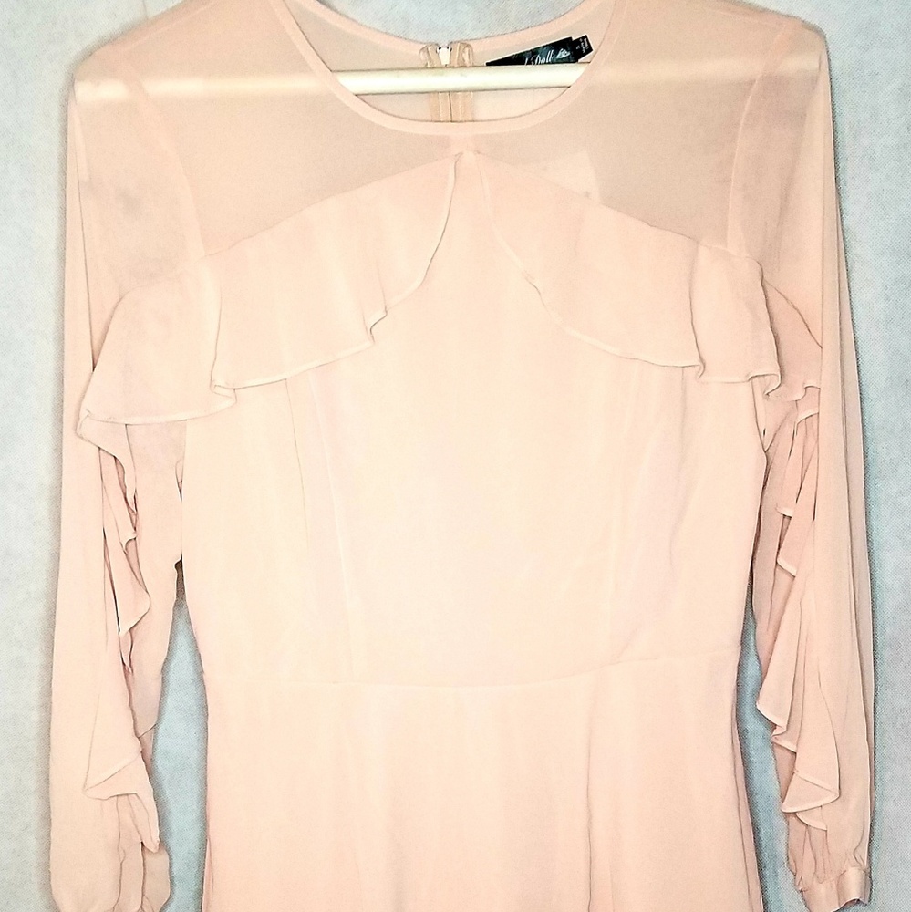 Crystal Doll Blushing Pink Sleeve Dress Juniors 5